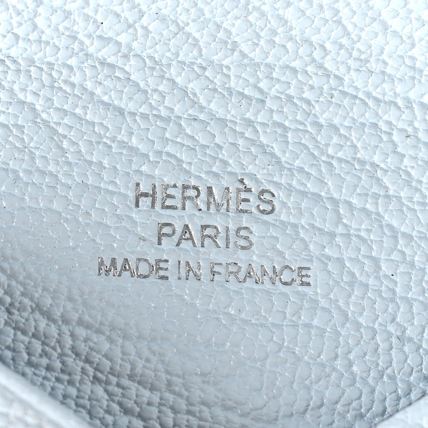 Hermes Chevre Mysore Calvi Card Case Bleu Brume 6 of 8