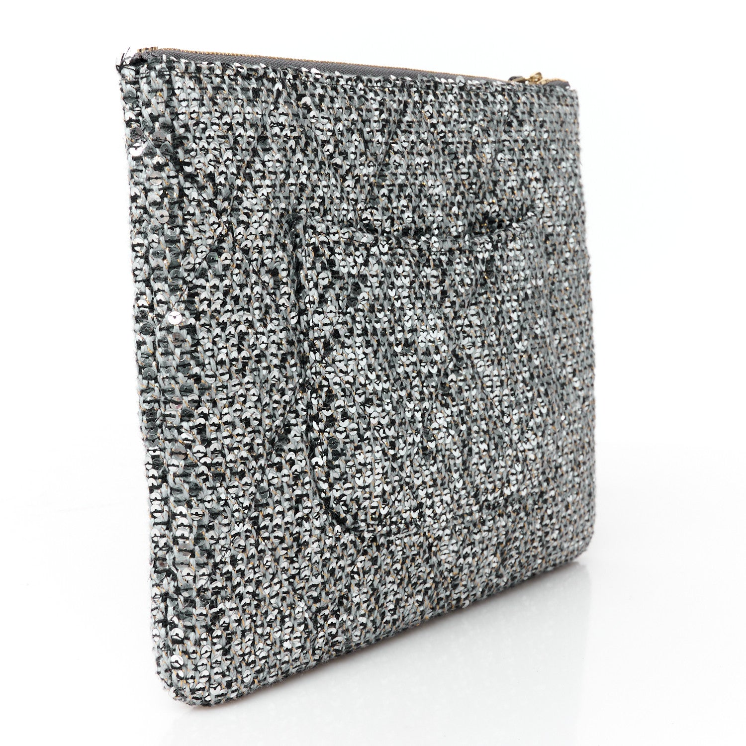 Chanel Sequins Medium 19 Pouch Silver 3 of 10