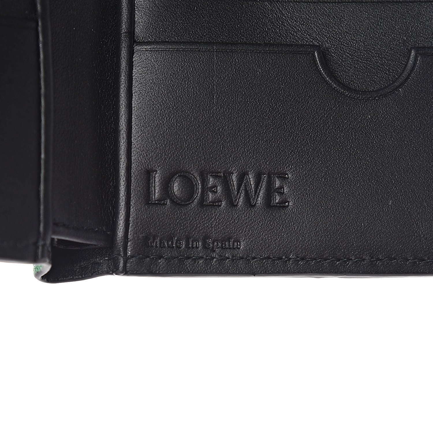 Loewe Calfskin Puzzle Bi-fold Wallet Deep Blue Green 6 of 8