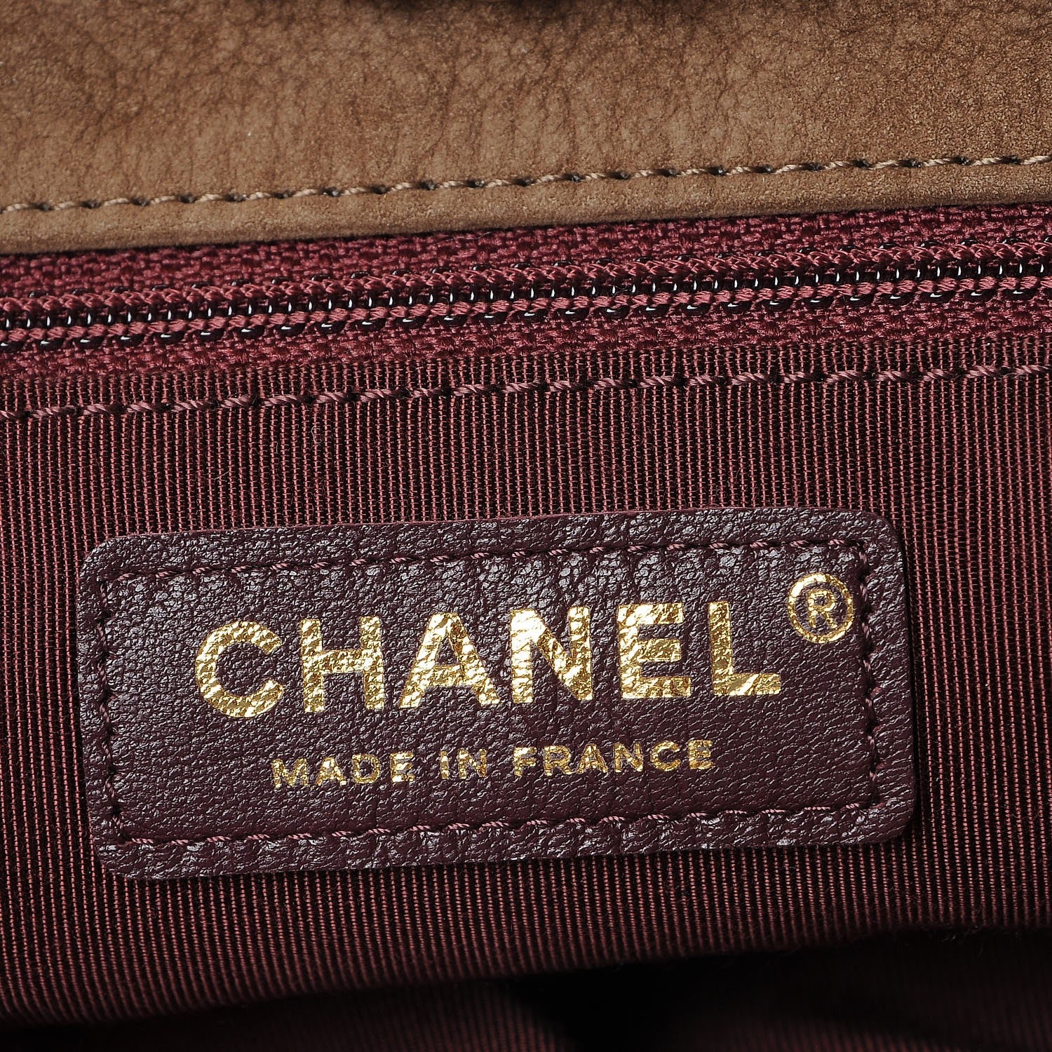 Chanel Suede Calfskin Small On My Shoulder Drawstring Bag Brown 6 of 7