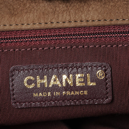 Chanel Suede Calfskin Small On My Shoulder Drawstring Bag Brown 6 of 7