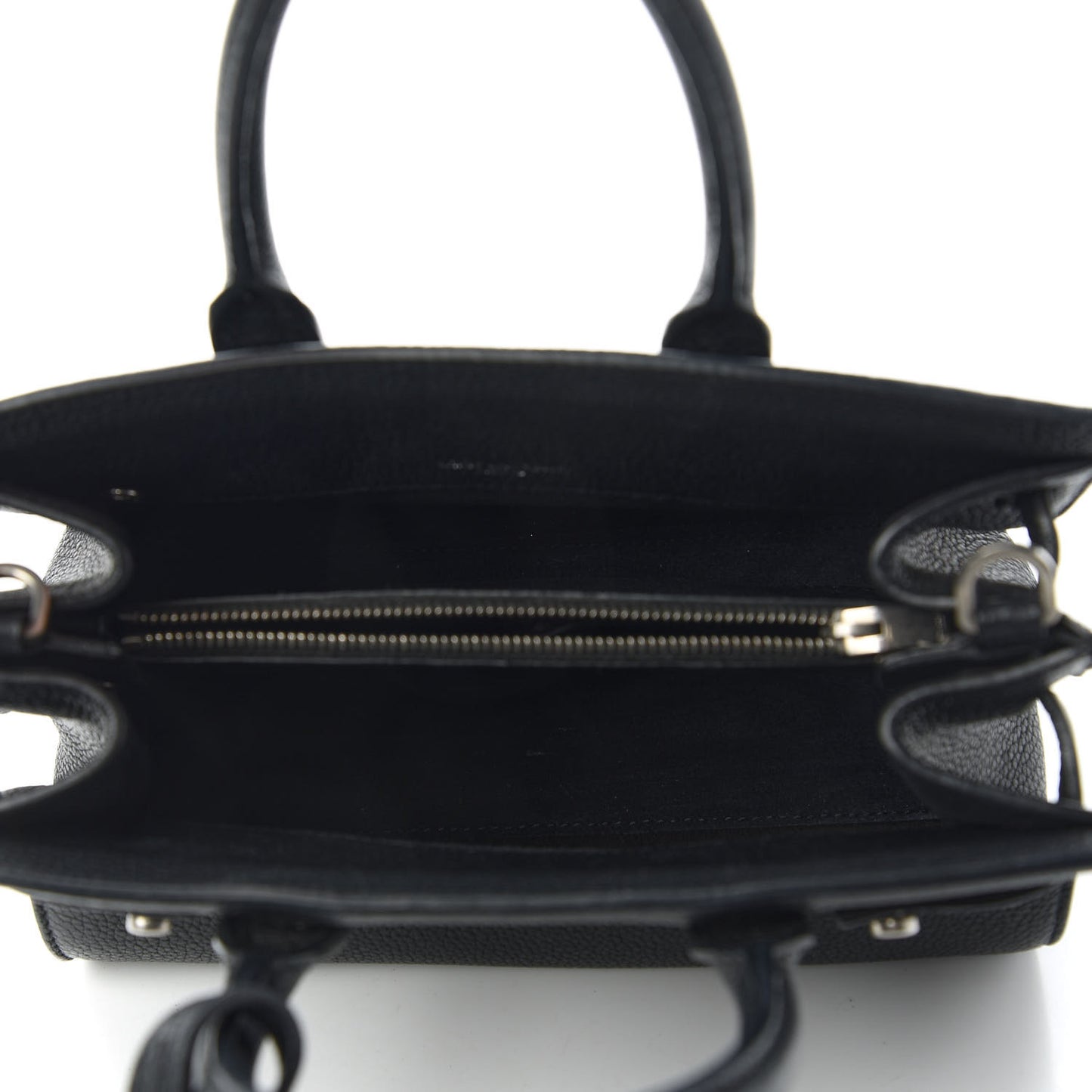 Grained Calfskin Nano Sac De Jour Souple Black