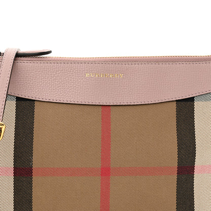 Burberry House Check Derby Peyton Crossbody Clutch Bag Pale Orchid 9 of 15