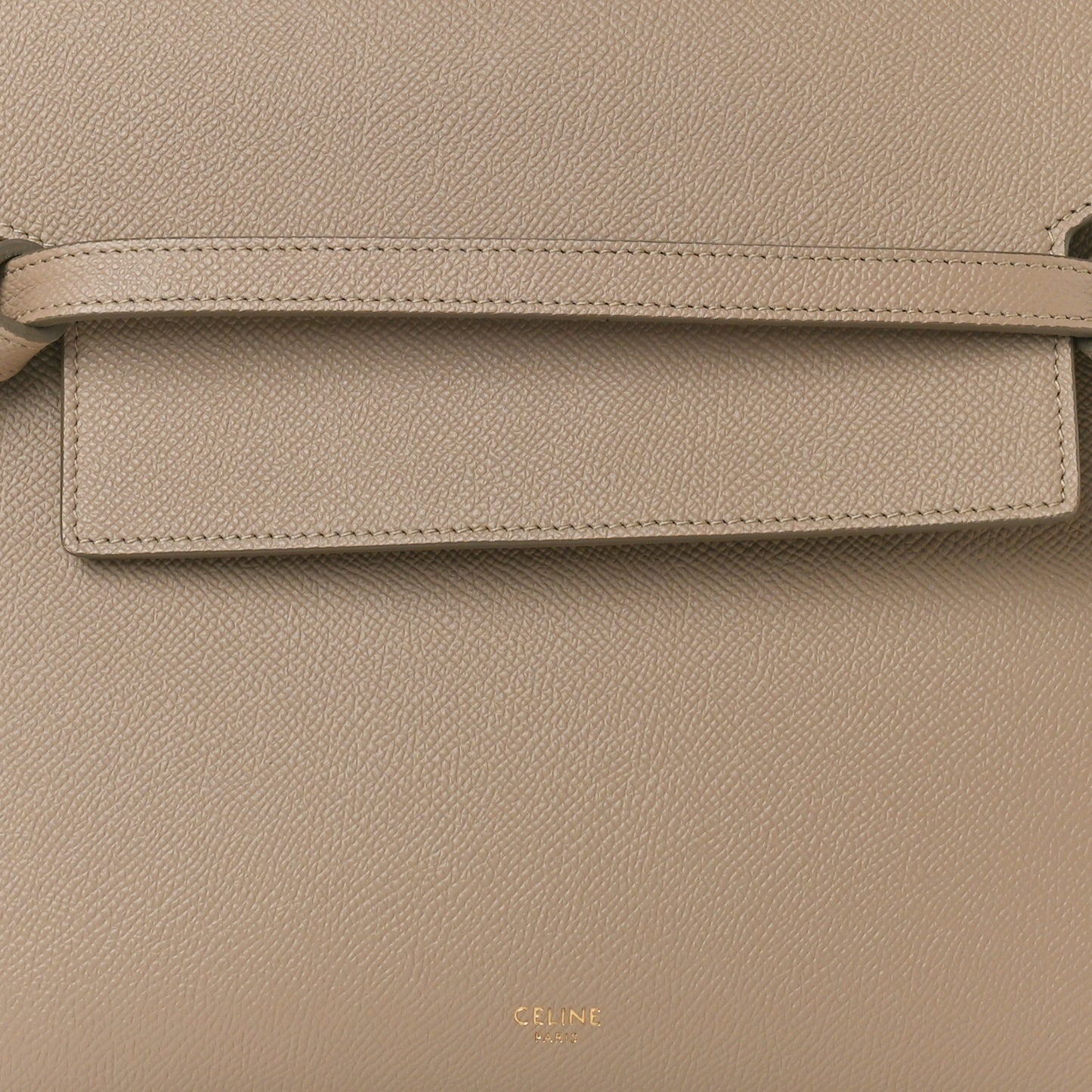 Grained Calfskin Mini Belt Bag Light Taupe