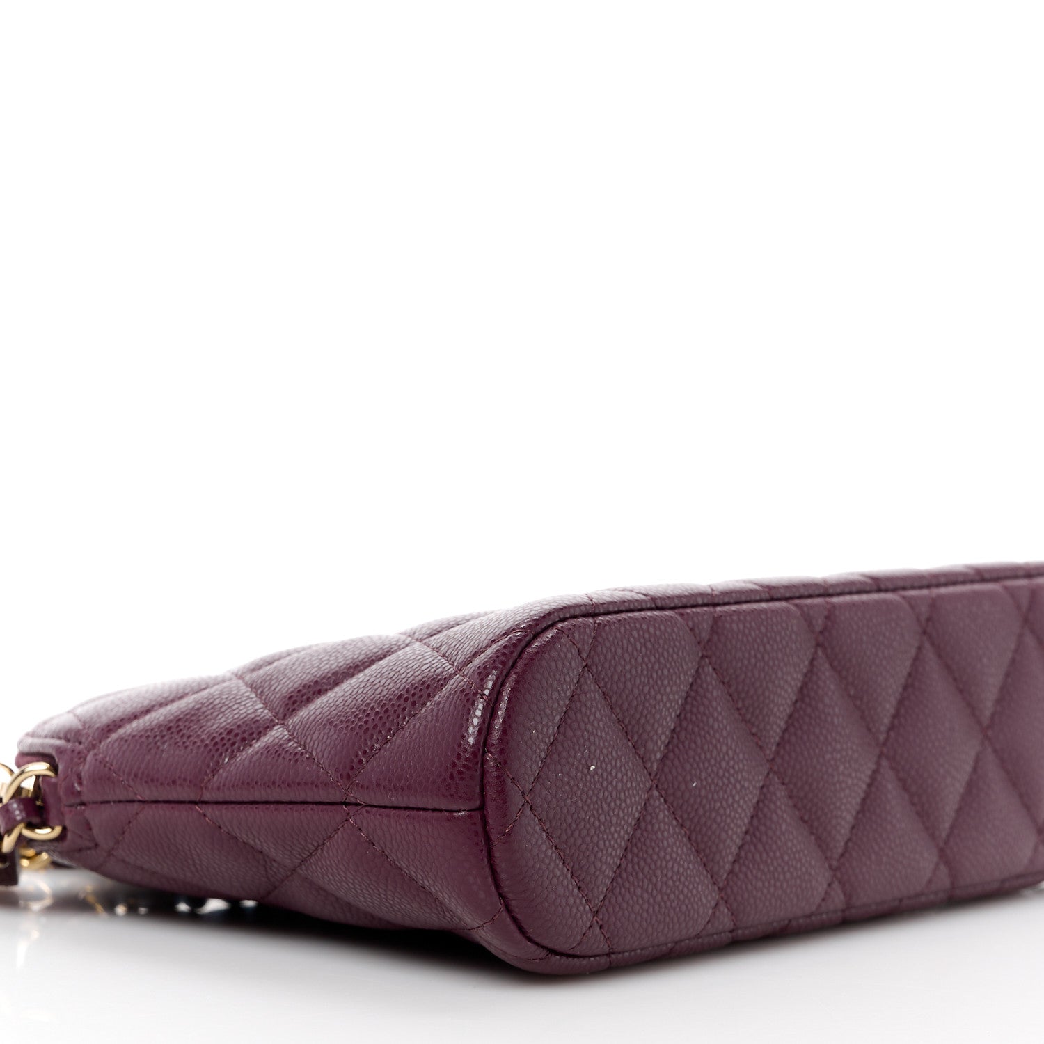 Chanel Caviar Quilted Classic Clutch With Chain Burgundy 9 of 11