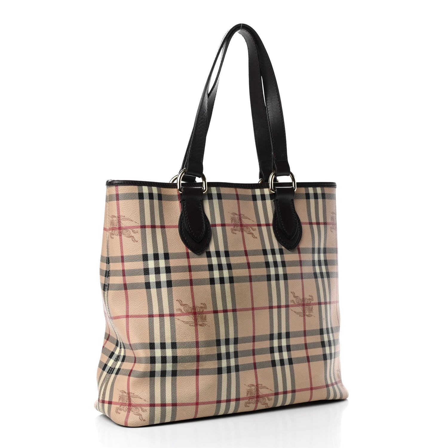 Burberry Haymarket Check Medium Onslow Tote Chocolate 2 of 4