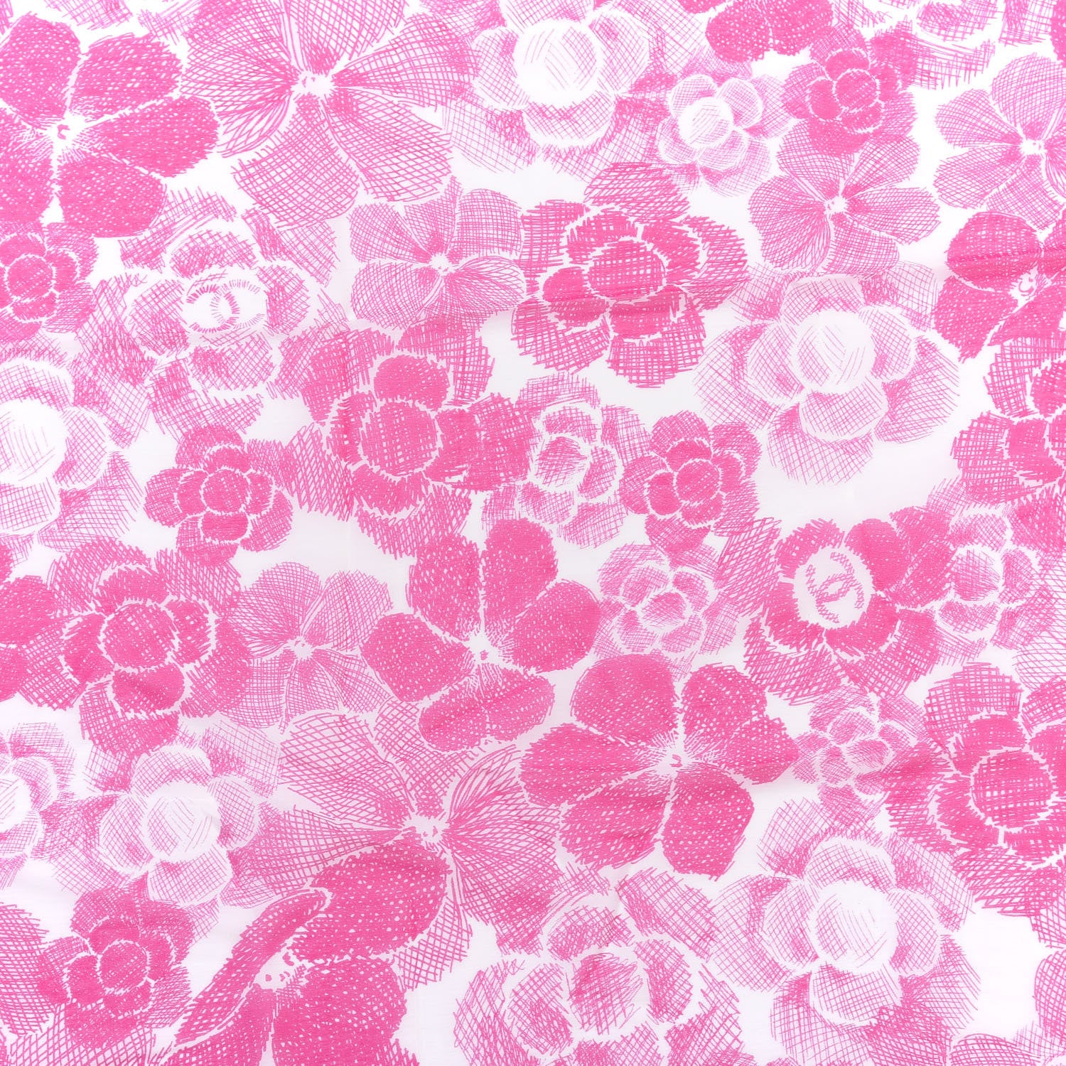 Chanel Cotton Silk CC Camellia Stole Pink White 3 of 4