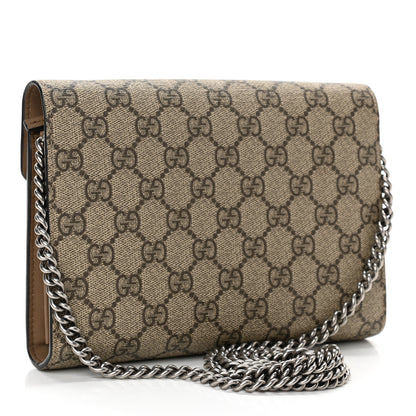 Gucci GG Supreme Monogram Mini Dionysus Chain Wallet Beige Black 3 of 10