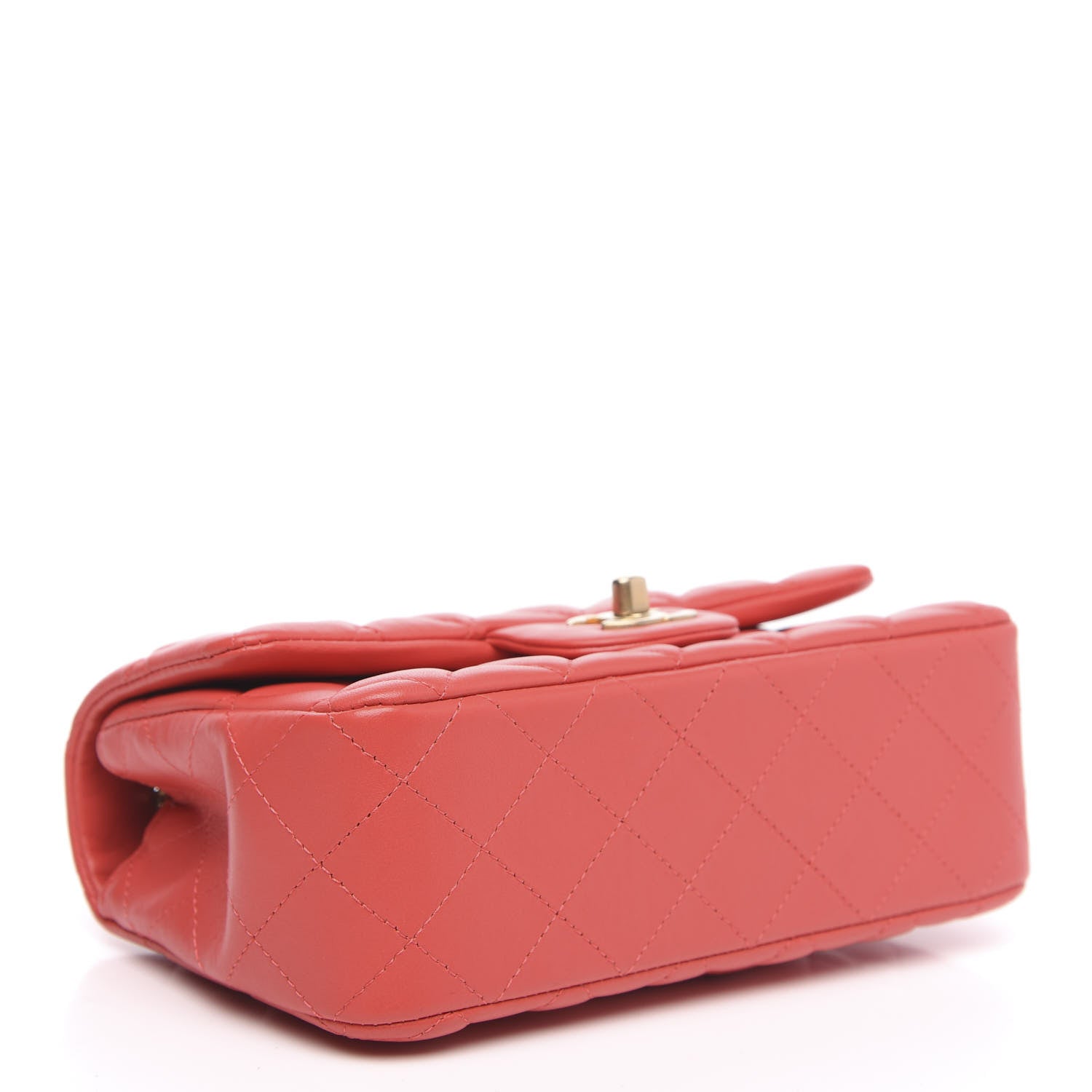 Chanel Lambskin Quilted Mini Rectangular Flap Red 4 of 11
