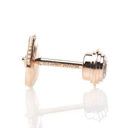 Cartier 18K Pink Gold Diamond MM D'Amour Earrings 5 of 6