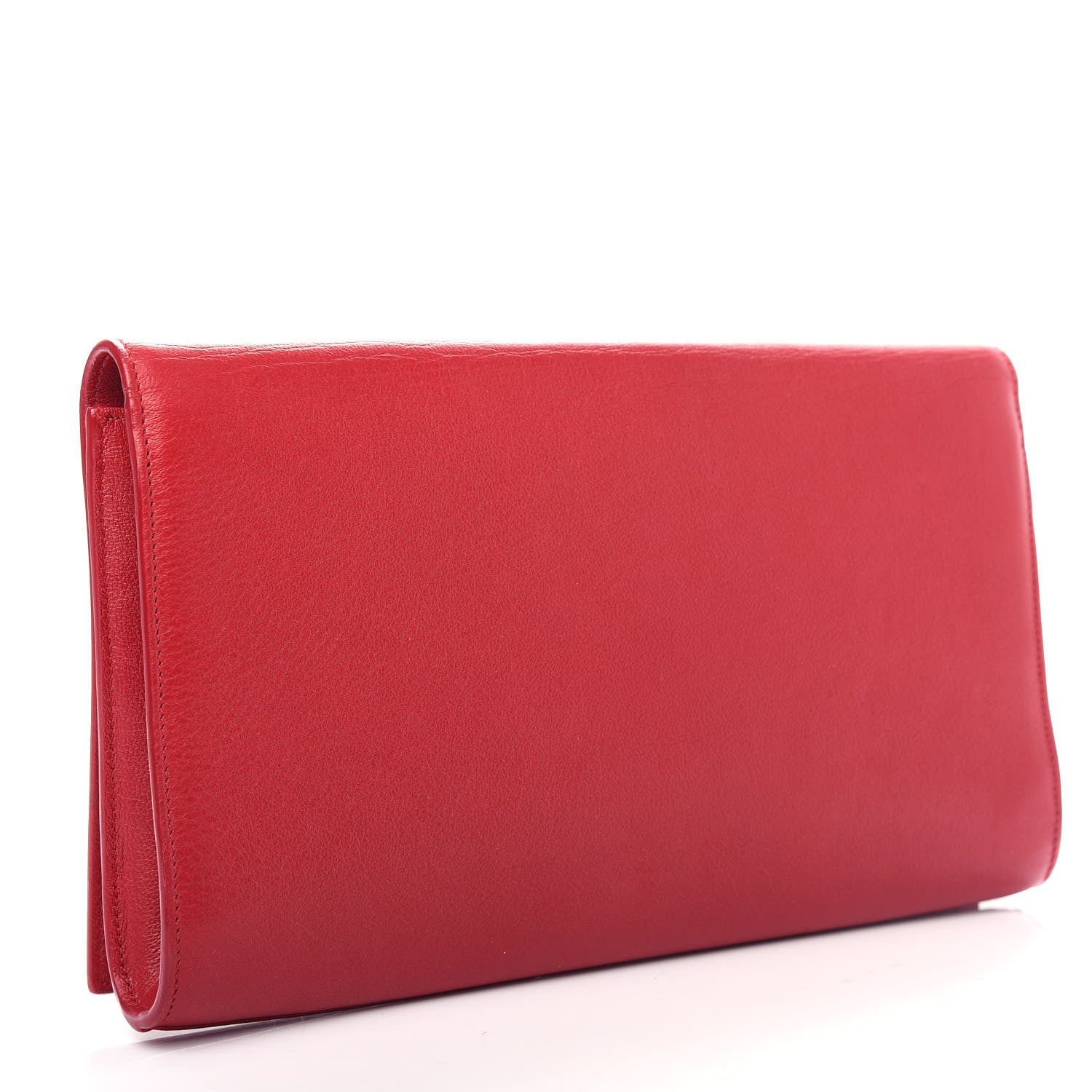 Saint Laurent Calfskin Monogram Large Belle De Jour Clutch Red 3 of 6