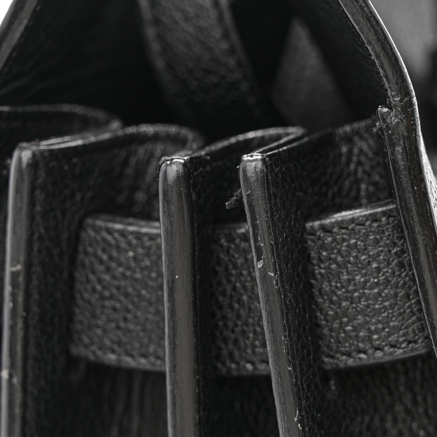 Grained Calfskin Small Sac De Jour Black