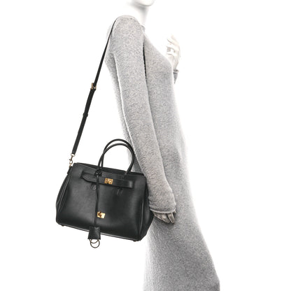 Balenciaga Smooth Calfskin Small Bel Air Carry All Bag Black 2 of 10