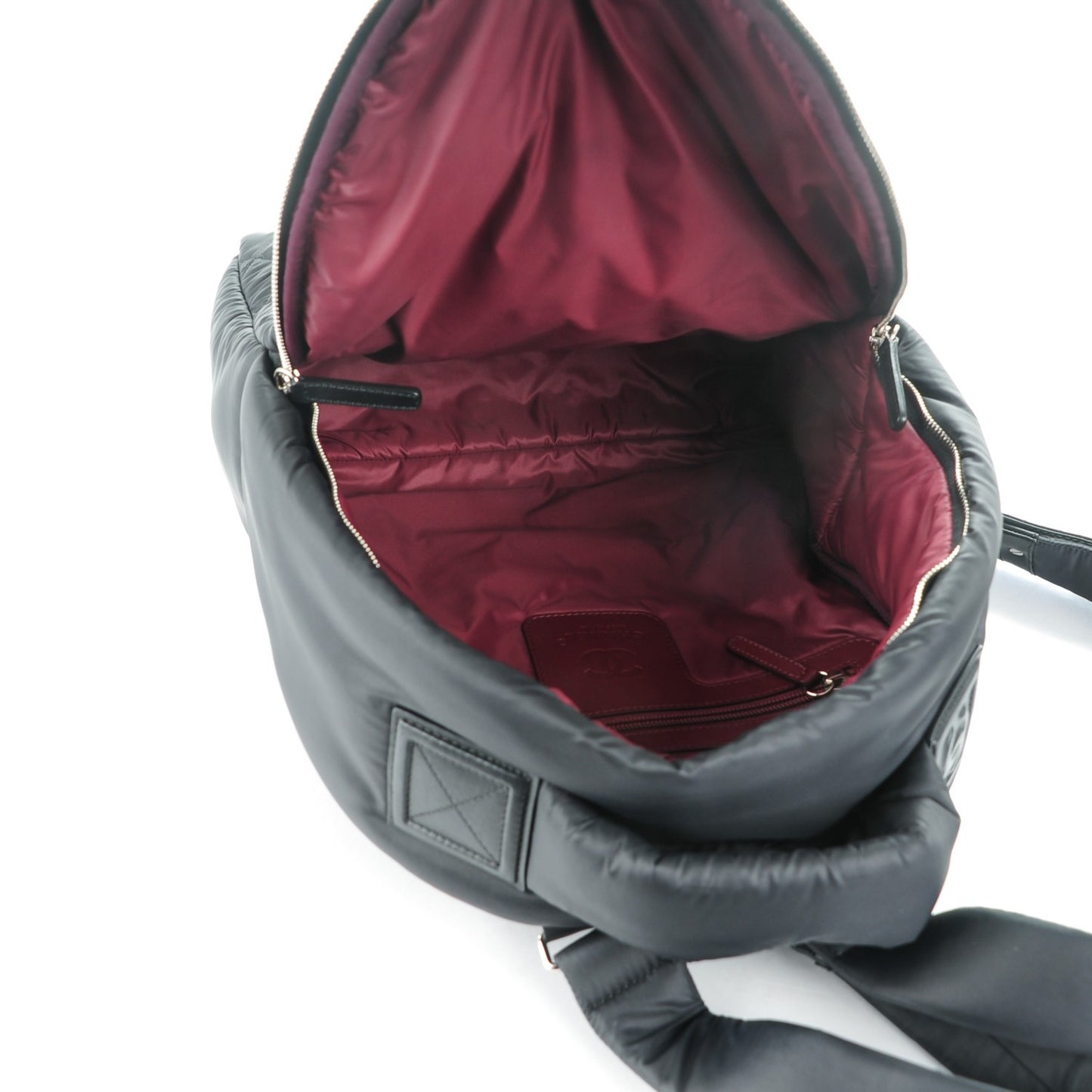 Nylon Quilted Coco Cocoon Backpack Black