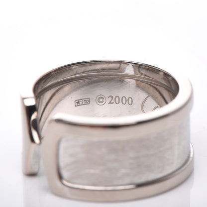 Cartier 18K White Gold 10mm Logo De Ring 52 6 4 of 7