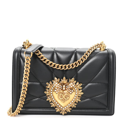 Dolce & Gabbana Calfskin Medium Devotion Crossbody Bag Black 1 of 10