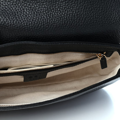 Gucci Pebbled Calfskin Medium Soho Flap Crossbody Black 5 of 9