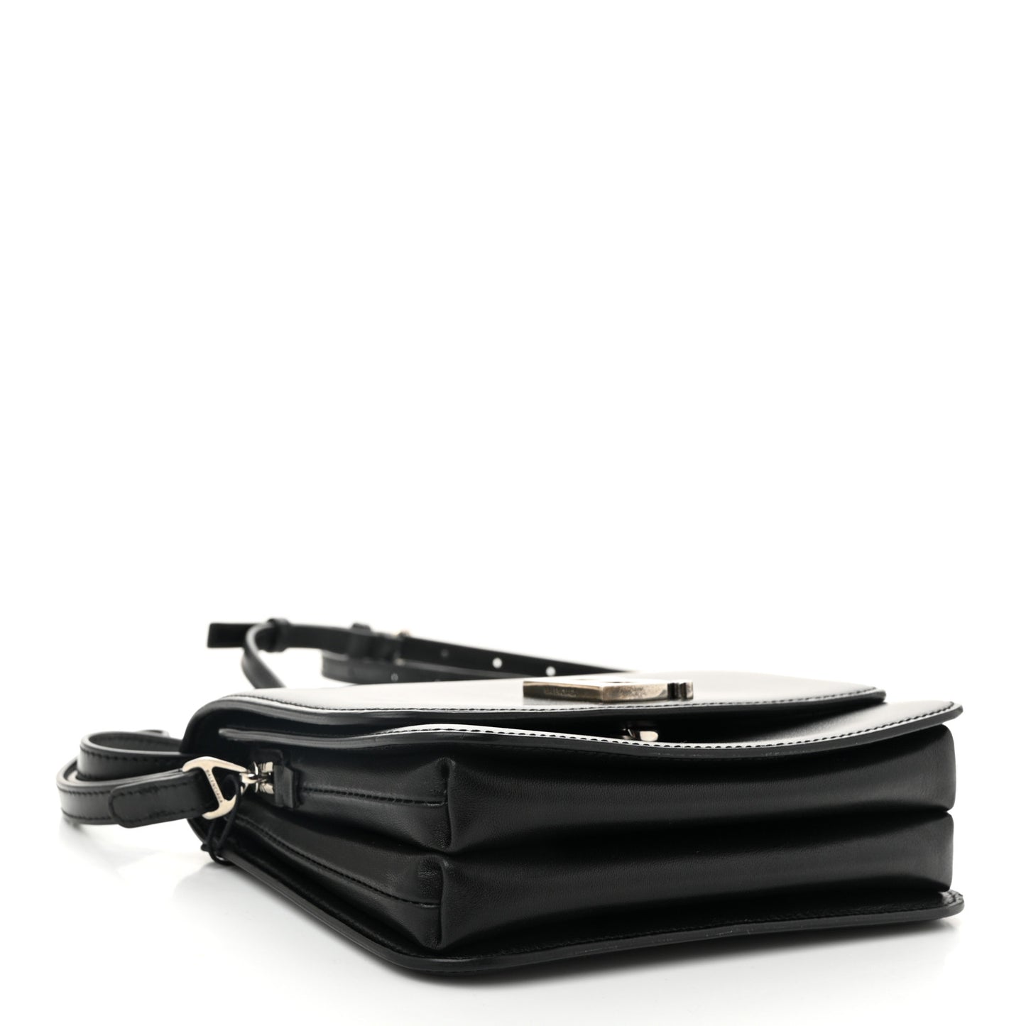 Shiny Box Calfskin Small B Bag Balenciaga Black