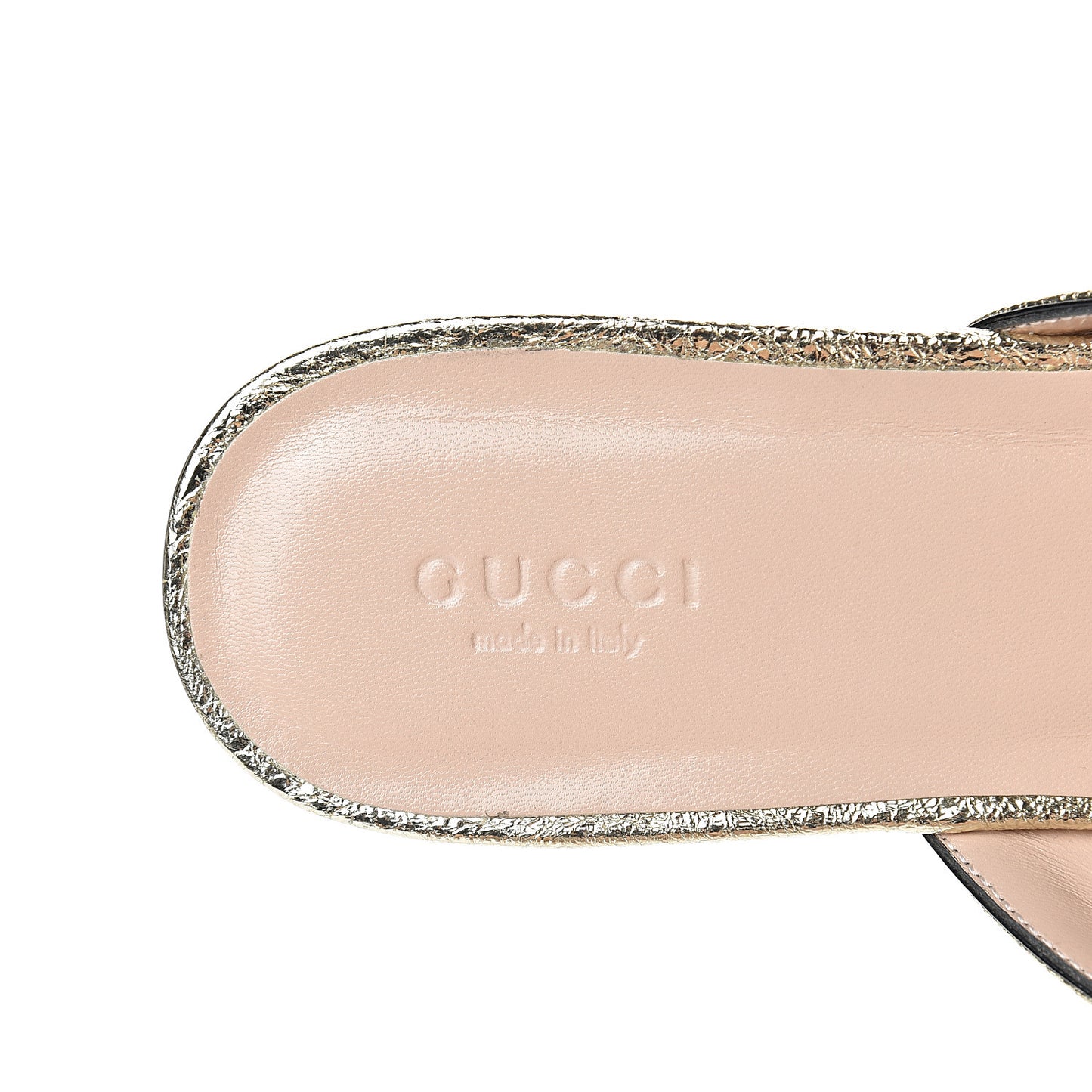 Galassia Womens GG Marmont Fringe Slippers 39.5 Platino