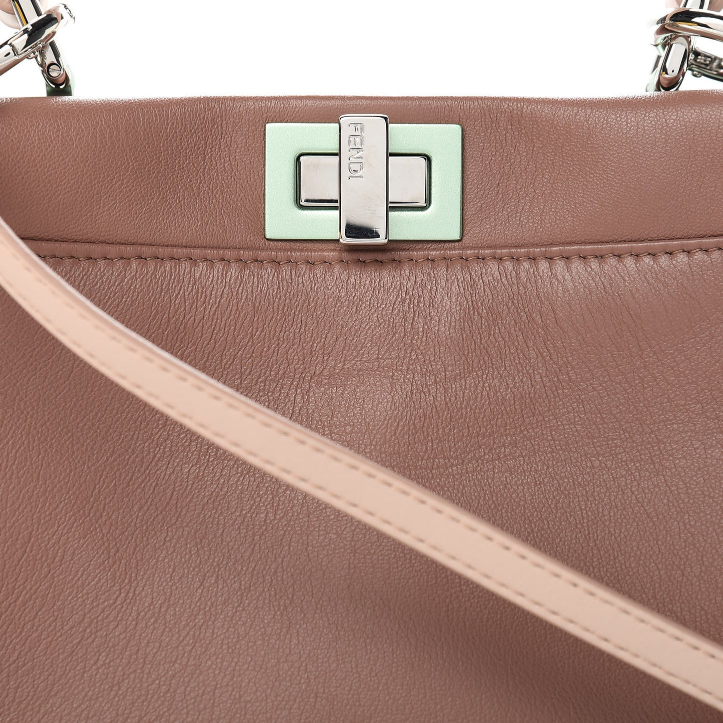 Nappa Colorblock Mini Peekaboo Iconic Satchel English Rose Plaster Oxigen