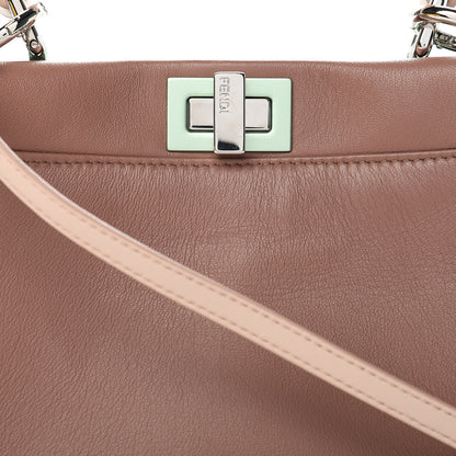 Fendi Nappa Colorblock Mini Peekaboo Iconic Satchel English Rose Plaster Oxigen 11 of 15