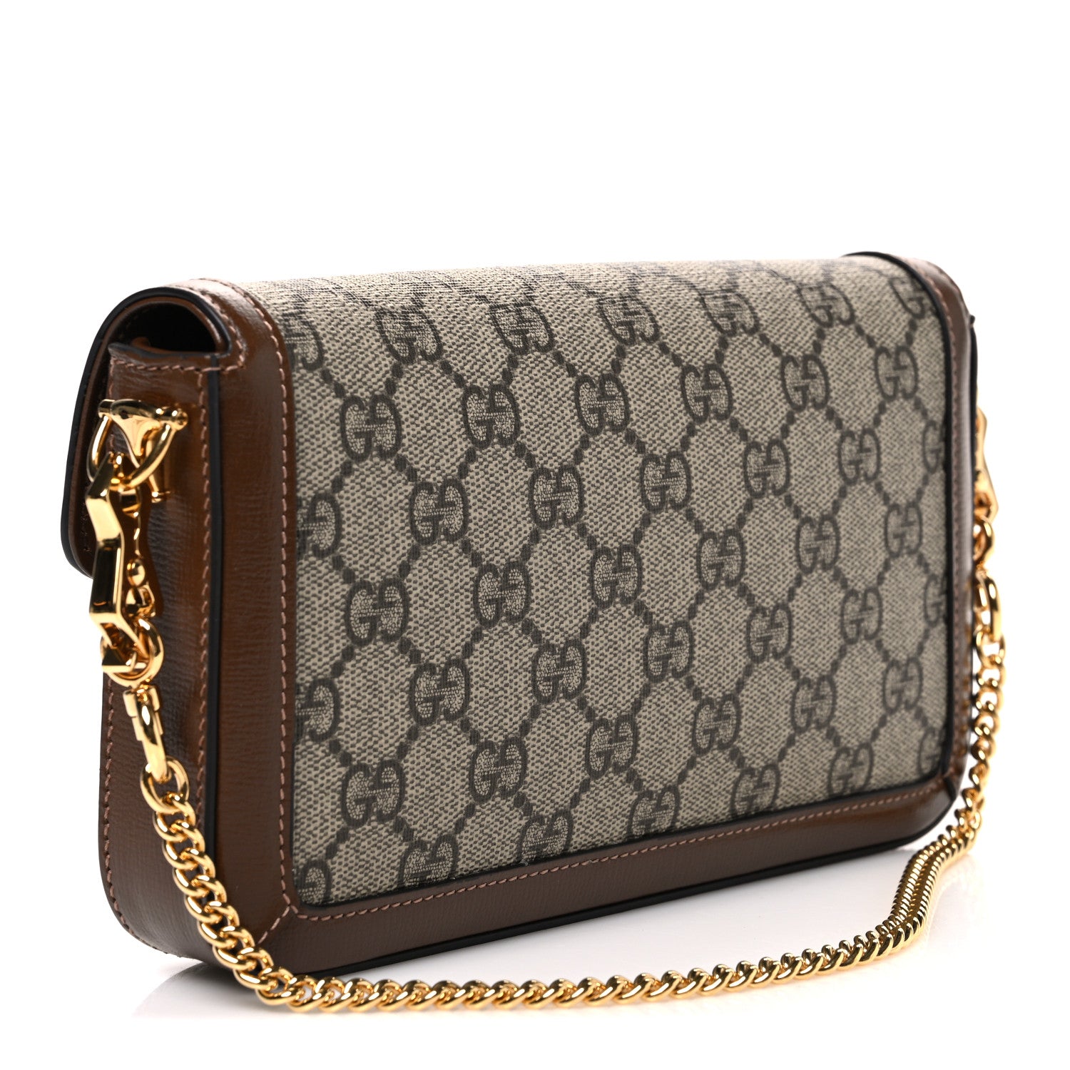 Gucci GG Supreme Monogram Azalea Calfskin Horsebit 1955 Mini Bag Beige Ebony Brown Sugar 3 of 10
