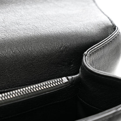 Saint Laurent Sheepskin Matelasse Chevron Monogram Monochrome Large College Bag Black 11 of 11