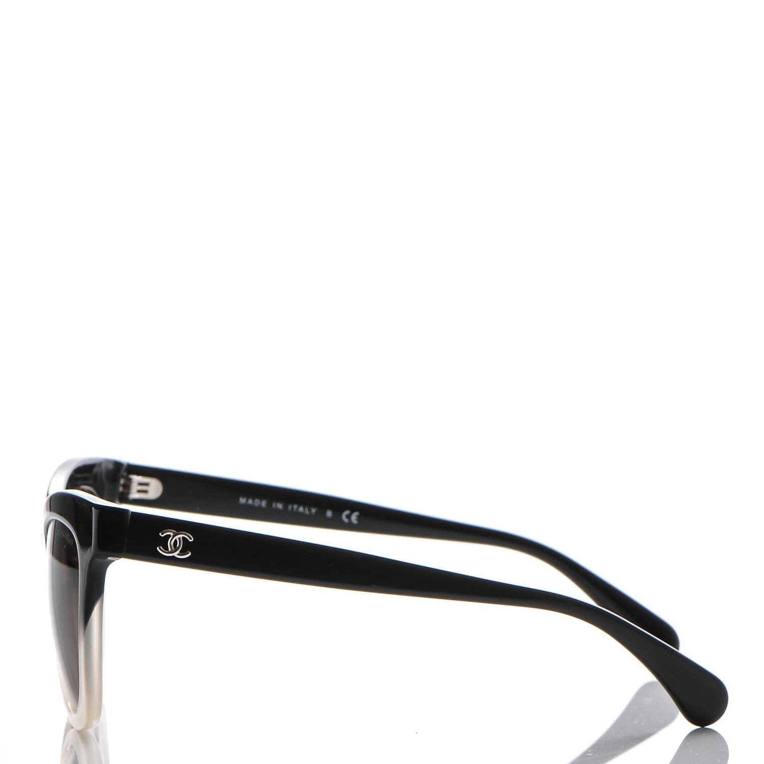 Chanel Acetate CC Cat Eye Summer Sunglasses 5350 Black Beige 3 of 8
