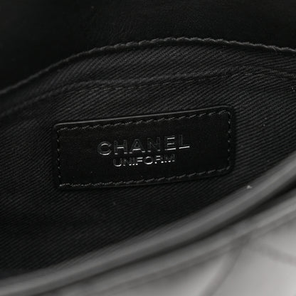 Chanel Calfskin Quilted CC Uniform Flap Belt Bag Black 6 of 11