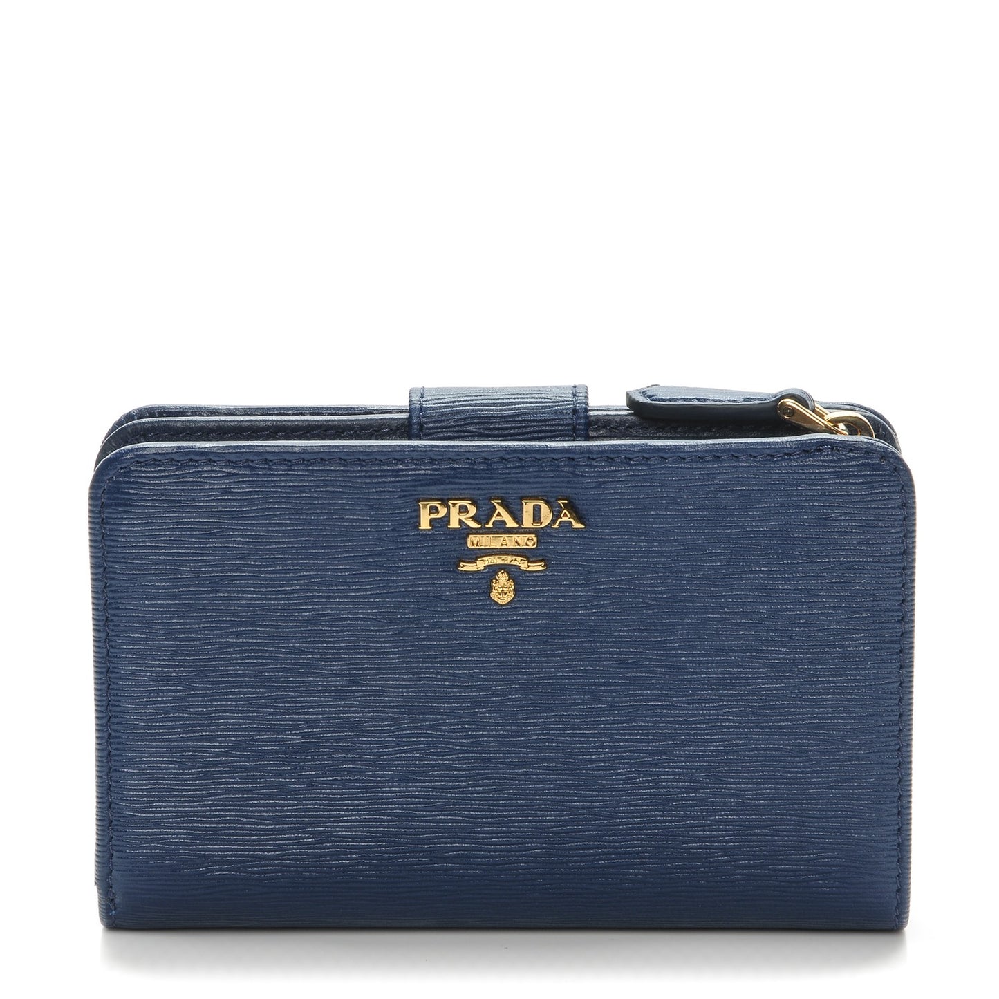 Vitello Move Metal Compact Wallet Bleuette