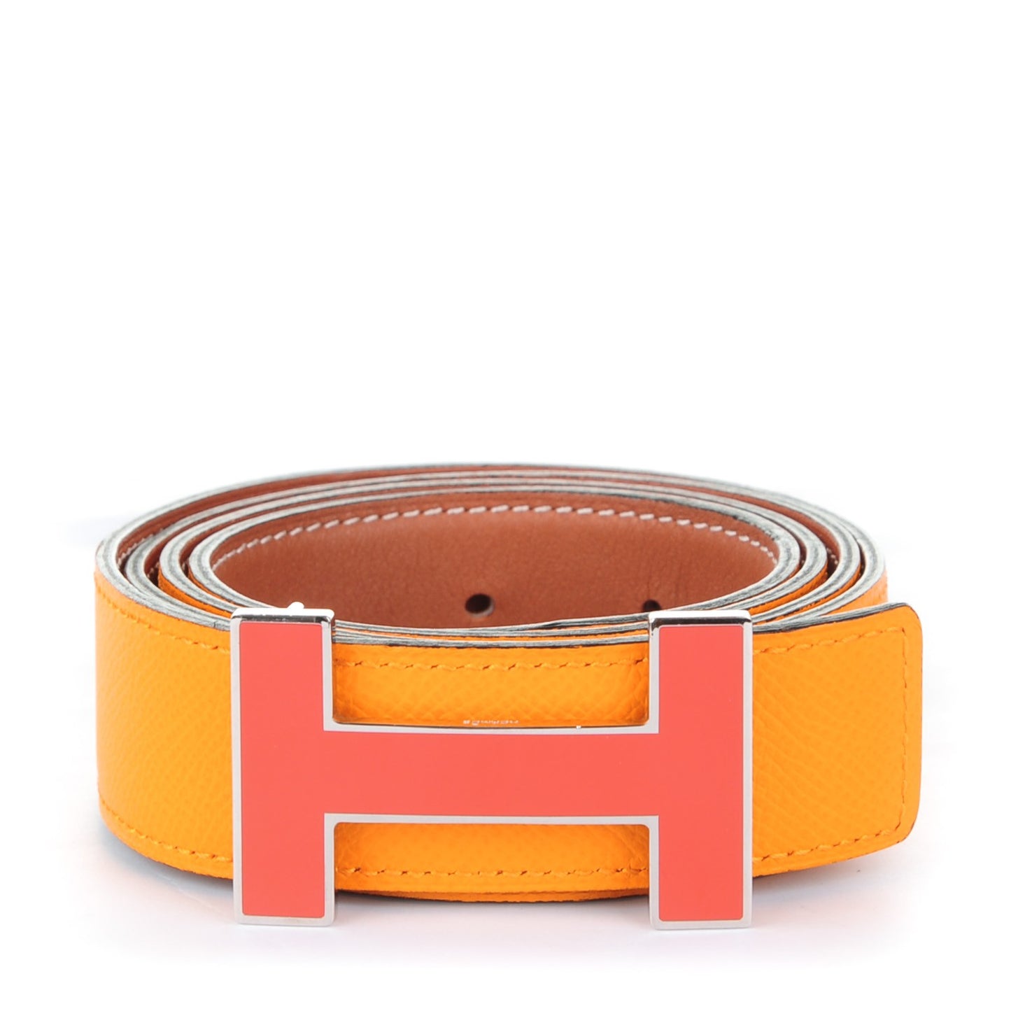 Swift Epsom Reversible 32mm Quizz H Belt 100 Gold Mangue