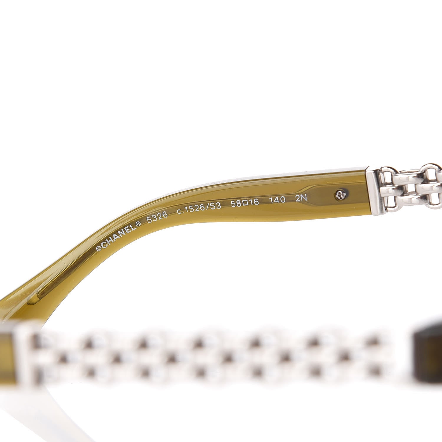 Chanel Cat Eye Chain Sunglasses 5326 Green 5 of 7