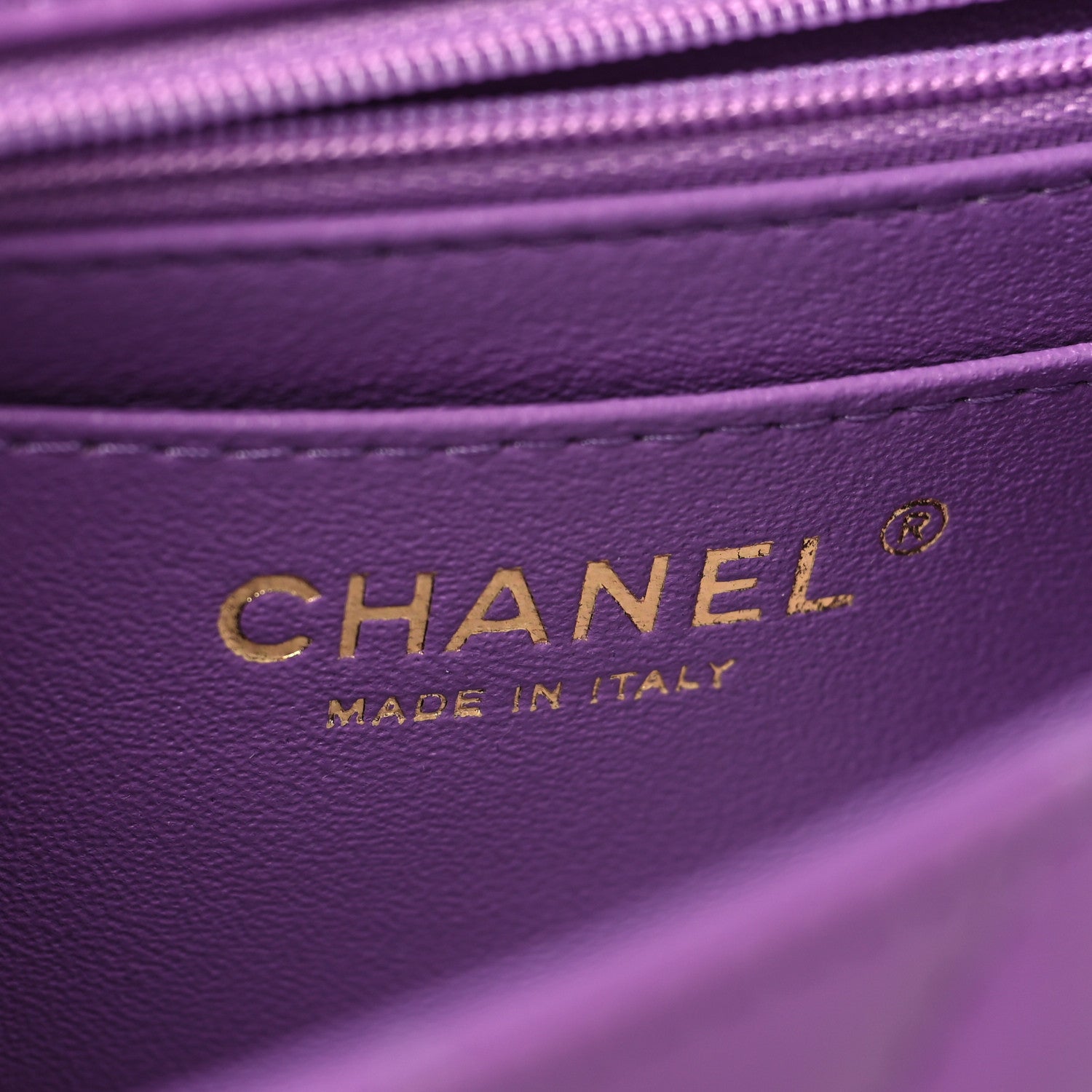 Chanel Lambskin Quilted Mini Rectangular Flap Purple 6 of 11