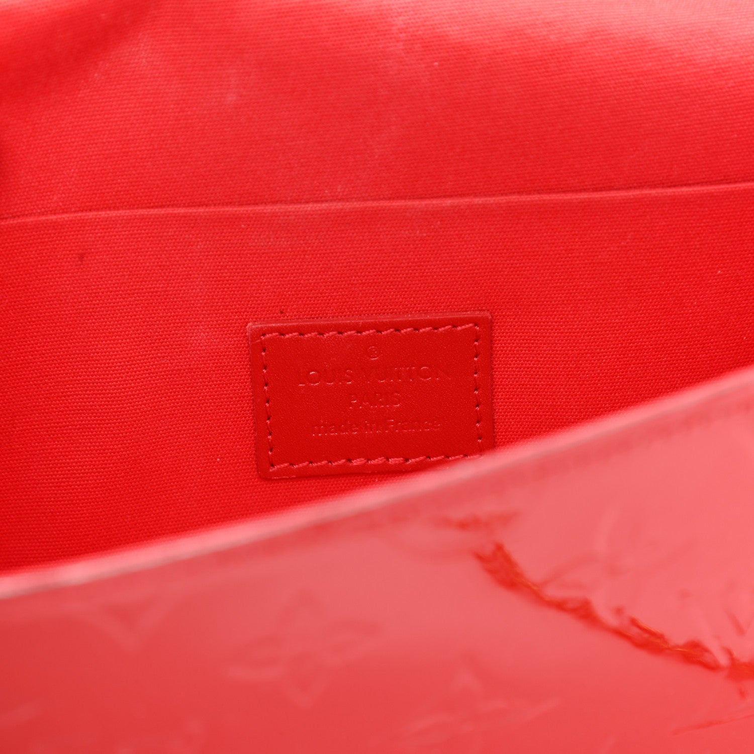 Louis Vuitton Vernis Felicie Pochette Chain Wallet Cherry 7 of 9