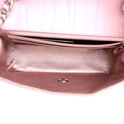 Chanel Metallic Calfskin Quilted Mini Rectangular Flap Pink 5 of 11