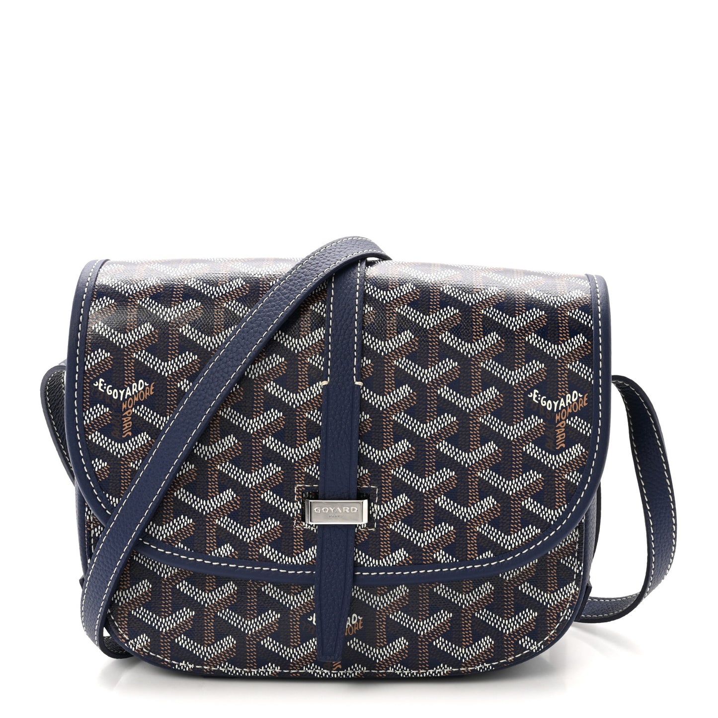 Goyardine Belvedere II PM Messenger Bag Navy