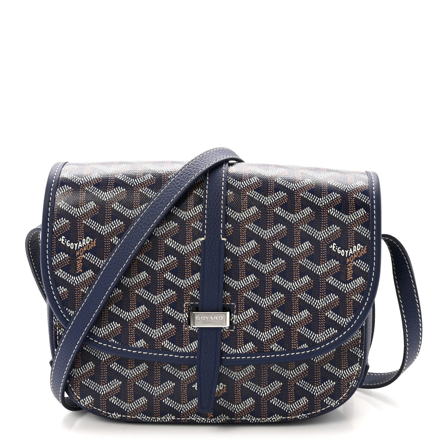 Goyard Goyardine Belvedere II PM Messenger Bag Navy 1 of 9