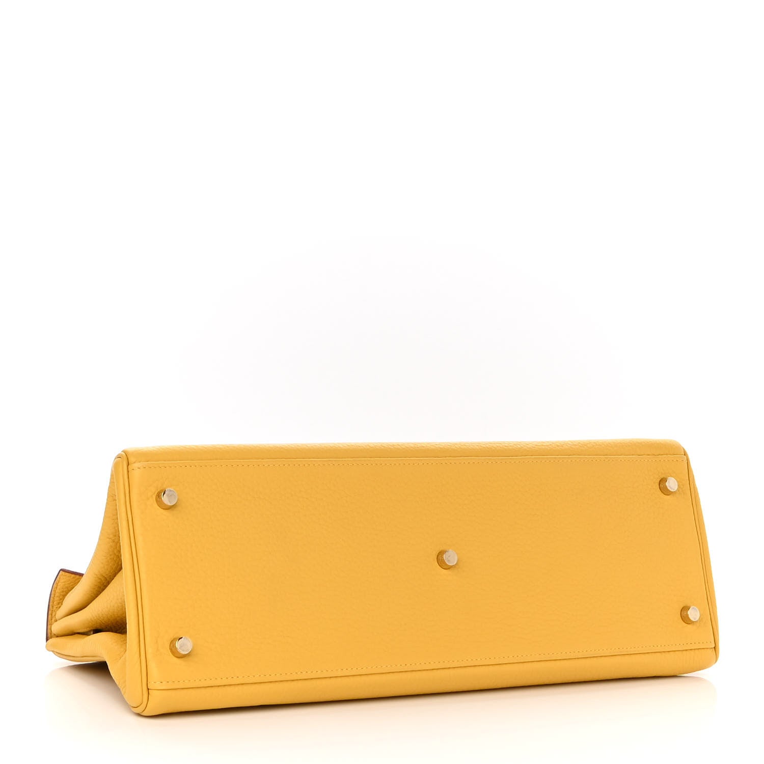 Hermes Taurillon Clemence Shoulder Kelly 40 Soleil 4 of 9