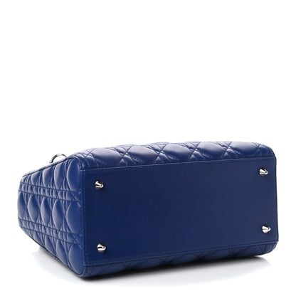 Christian Dior Lambskin Cannage Medium Lady Dior Blue 3 of 4