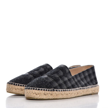 Chanel Flannel CC Espadrilles 42 Dark Grey Black 3 of 12
