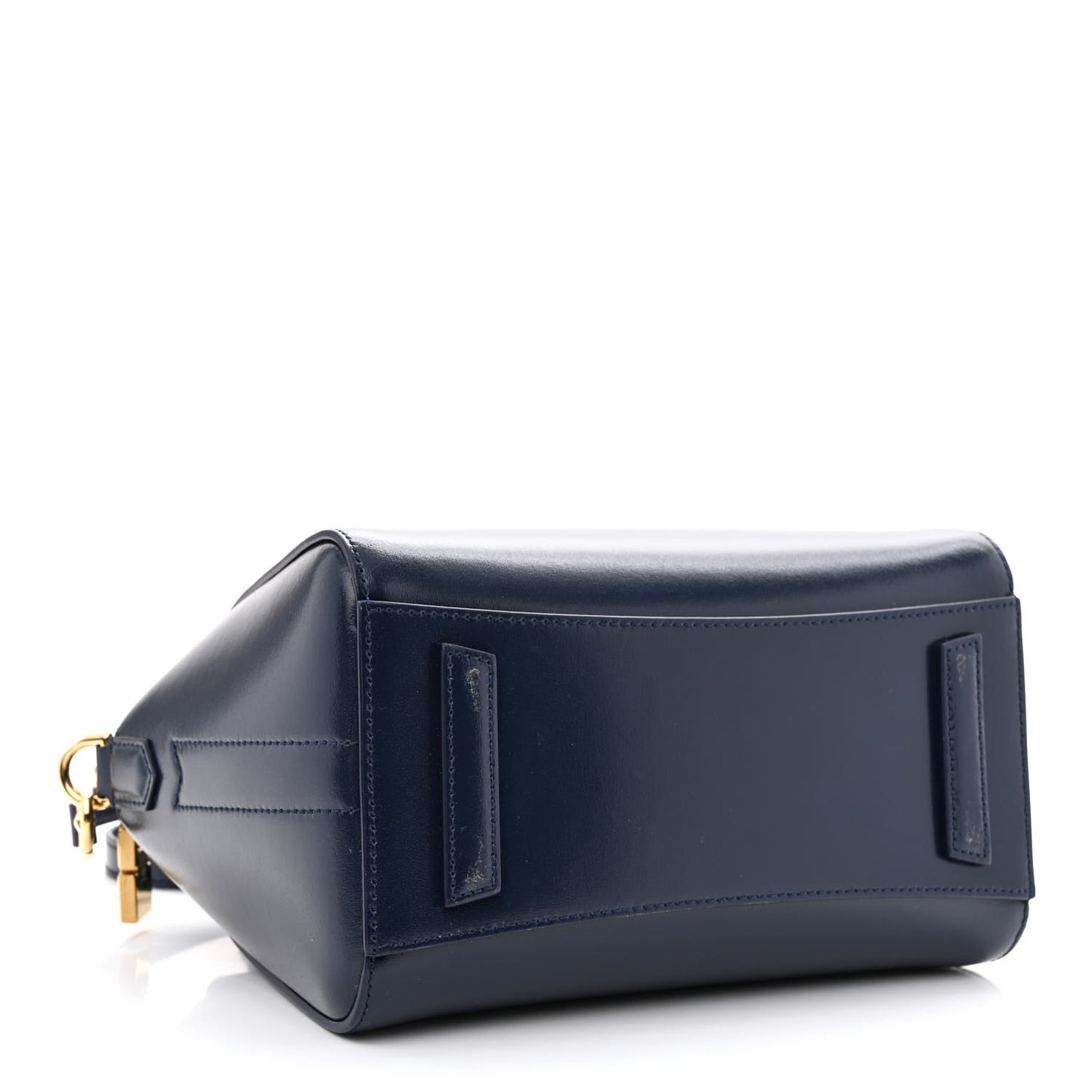 Shiny Lord Calfskin Mini Antigona Navy