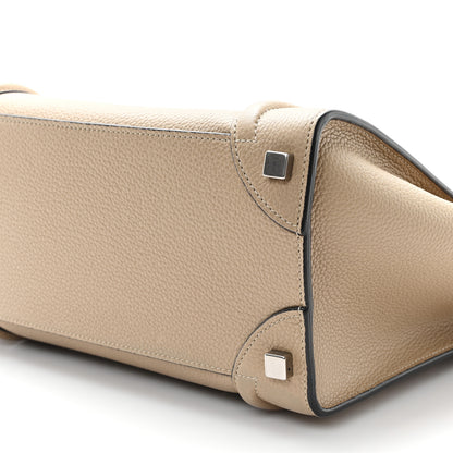 Celine Drummed Calfskin Micro Luggage Dune 9 of 11