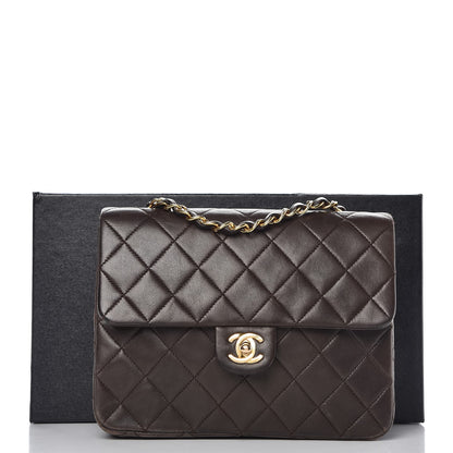 Chanel Lambskin Quilted Small Single Flap Brown 14 of 14