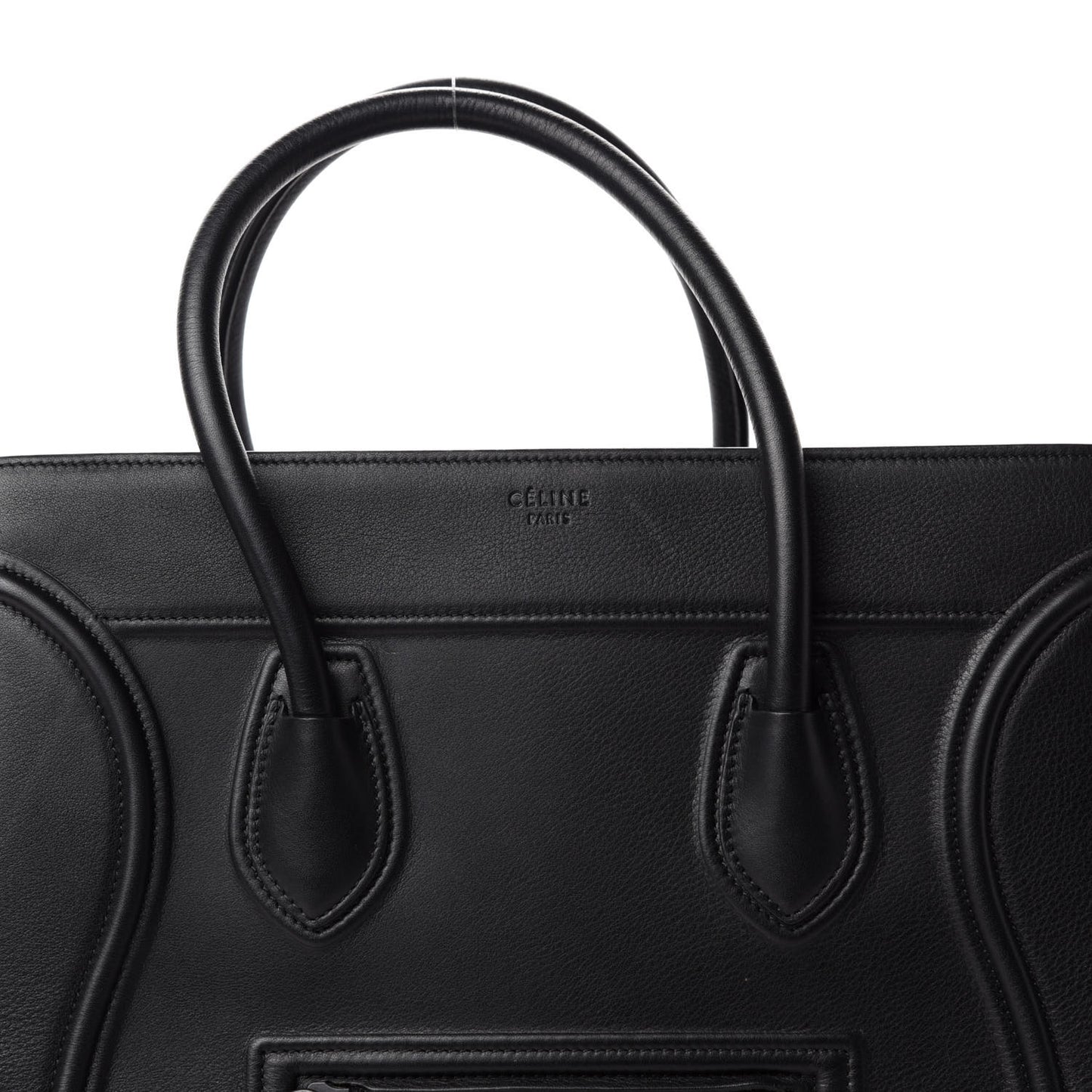 Smooth Calfskin Medium Phantom Luggage Black