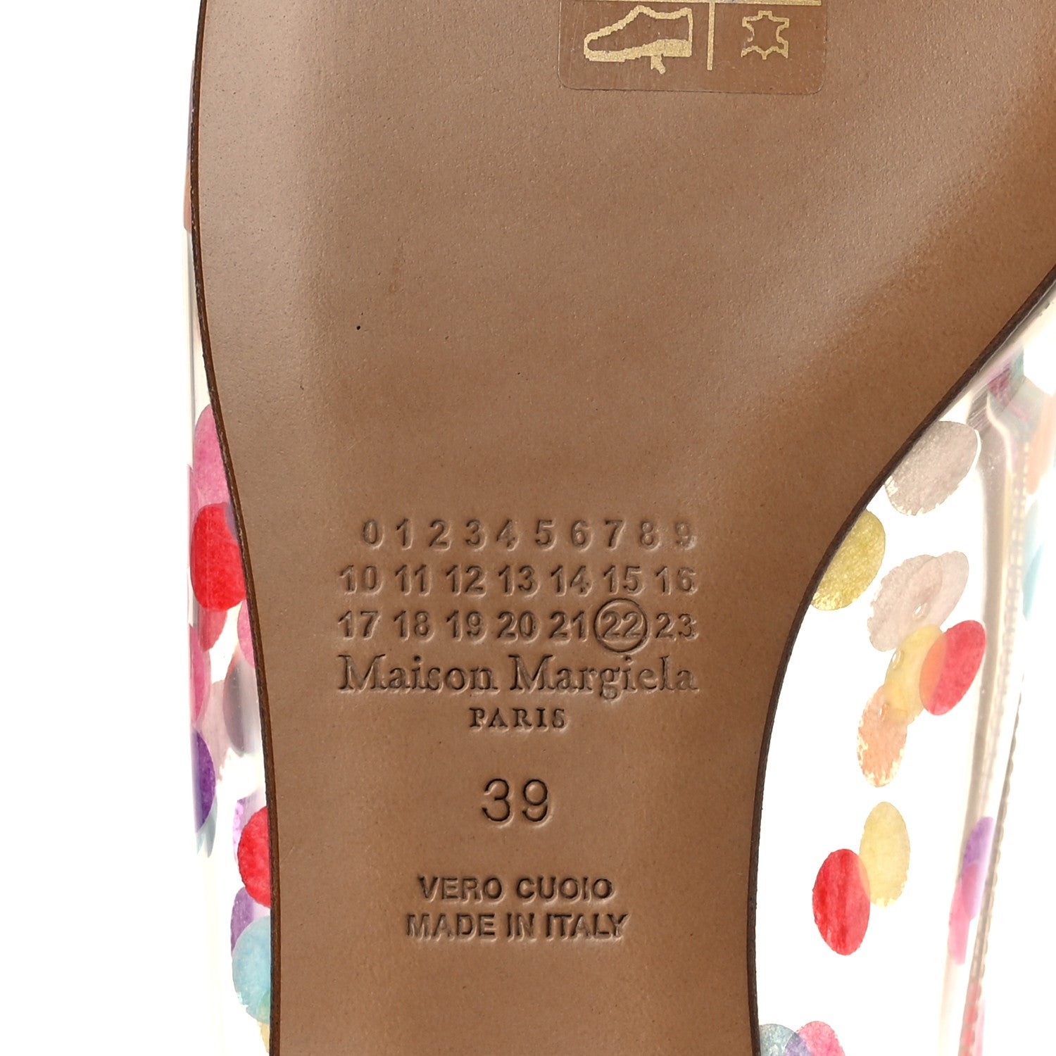 Maison Margiela PVC Confetti Printed Tabi Ballerina Flats 39 Multicolor 8 of 11