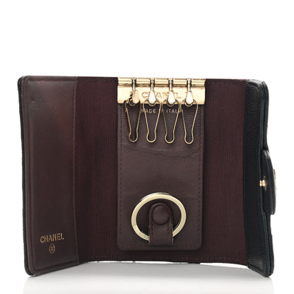 Chanel Caviar Quilted Classic 4 Key Holder Wallet Black 5 of 10