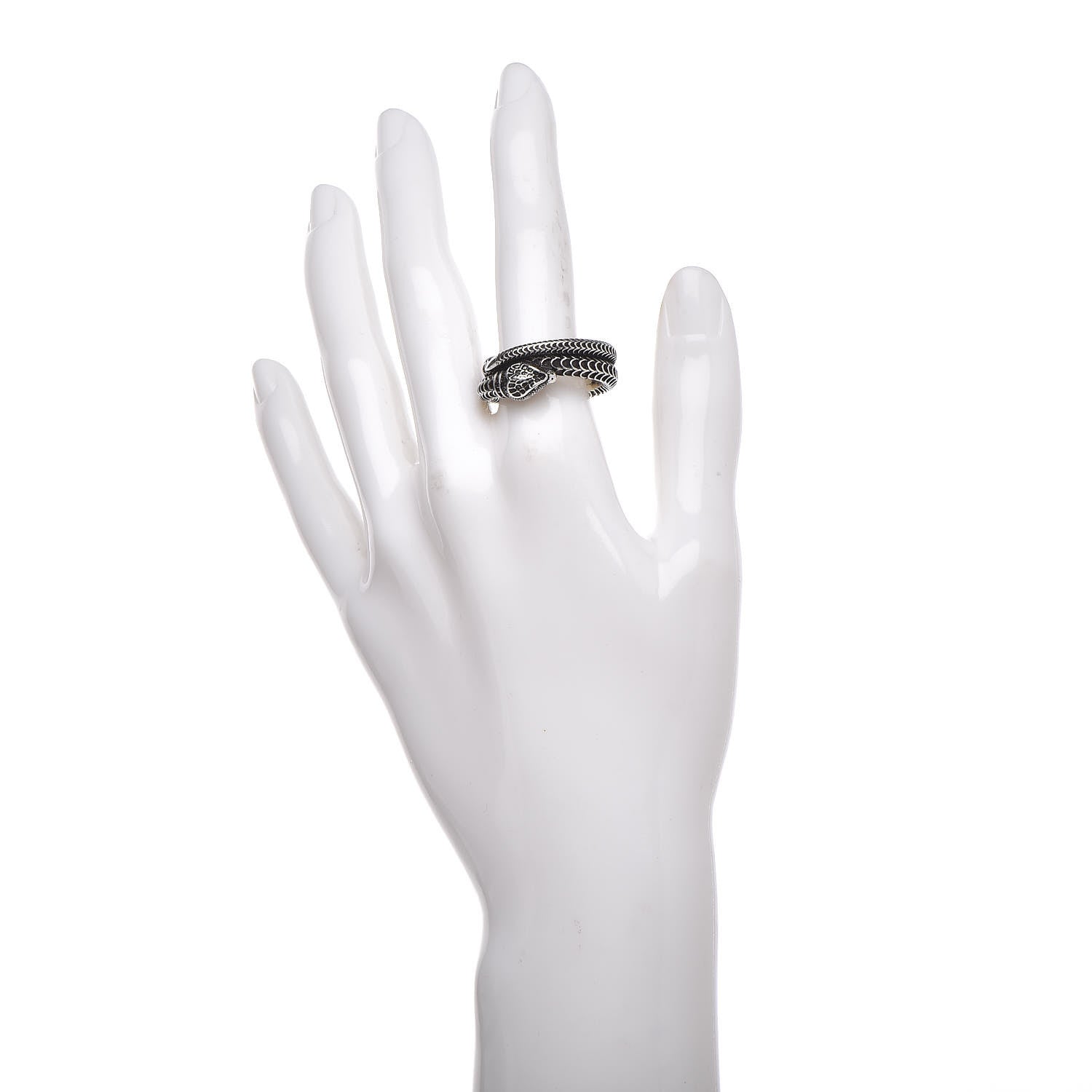 Gucci Sterling Silver Garden Snake Band Ring 59 8.75 2 of 7
