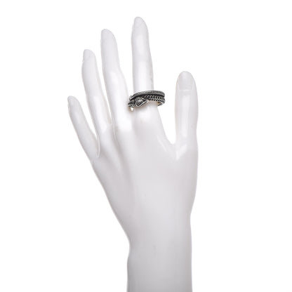 Gucci Sterling Silver Garden Snake Band Ring 59 8.75 2 of 7