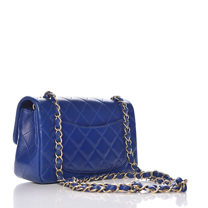 Chanel Lambskin Quilted Mini Rectangular Flap Royal Blue 3 of 17