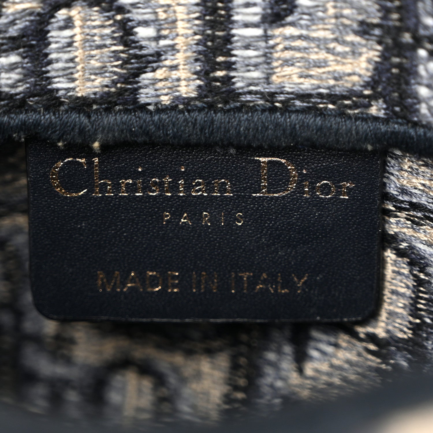 Christian Dior Oblique Embroidered Saddle Belt Pouch Blue 6 of 10